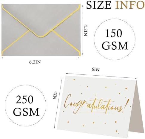100 Pack Congratulations Cards with Envelopes All Occasion, Gray - Image 2