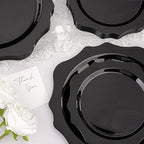 realluck 100Pcs Black Plastic Plates for 50 Guests - Image 3