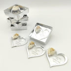 Wedding Favor Guest Bulk Magnet Gold Heart, Sets of Party Favors, Gold Heart Acrylic Bridal Shower Favors, Party Favor for Attendee (Silver Heart Magnet, Set of 30) - Image 4