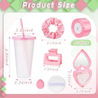 Teenyyou 6 Sets Baby Shower Game Gifts for Players Baby Shower Favors Tumbler Hair Comb Powder Puff Hair Claw Gift Bag Thanks Tags for Wedding Bridal Favors Party Guests - Image 2