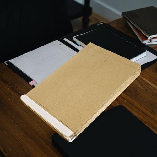 Vintage Kraft Paper Blank Envelopes 50Pcs Glue Free Self Sealing - Image 6