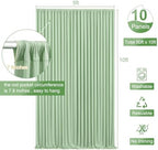 10 Panels Sage Green Backdrop Curtain for Parties Wrinkle Free Dark Green Photo Curtains Backdrop Drapes Fabric Decoration for Weding Baby Shower Birthday Party Photography 50ft(W) x 10ft(H) - Image 6