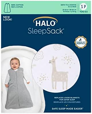 HALO SleepSack, 100% Cotton Wearable Blanket, Swaddle Transition Sleeping Bag, TOG 0.5 - Image 6