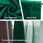 10 x 10 Feet Green Backdrop Curtain for Partie, Background Curtains for Photoshoot, Birthday, Wedding, Halloween, Thanksgiving, Christmas Day, New Year Party Decorations 5Ft x 10Ft, 2 Panels - Image 3