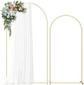 Metal Arch Backdrop Stand, 7.2FT+6FT Wedding Arch Frame, Balloon Arch Backdrop Stand Set of 2, Gold Wedding Arch Backdrop Stand for Wedding Birthday Party Baby Shower Graduation Ceremony Decor by Unknown