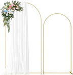Metal Arch Backdrop Stand, 7.2FT+6FT Wedding Arch Frame, Balloon Arch Backdrop Stand Set of 2, Gold Wedding Arch Backdrop Stand for Wedding Birthday Party Baby Shower Graduation Ceremony Decor by Unknown