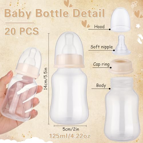 TrelaCo 20 Pcs Bottle Chug Game 20 Pcs Baby Bottles 1 Beige Sign, Kraft - Image 3