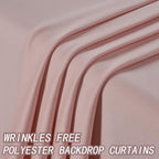 10ft×12ft Wrinkle Free Dusty Pink Backdrop Curtains for Wedding Parties - Image 3