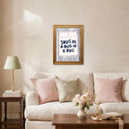 Snug As A Bug In A Rug Wall Art Cute Kids Quote Wall Decor Picture Preppy Pink Blue Striped Nursery Sign Poster Canvas Painting Print for Bedroom Playroom 12x16 inch Gold Framed - Image 6