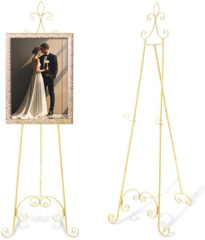 Easel Stand for Sign, Classic, Gold, 1 Pcs by Unknown