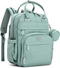 BabbleRoo Diaper Bag Backpack - Baby Essentials Travel Bag - Multi Function Water Resistant Diaper Bag, Travel Essentials Baby Bag with Changing Pad, Stroller Straps & Pacifier Case – Sage Green by BabbleRoo
