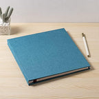 Large Photo Album Self Adhesive 4x6 5x7 6x8 8x10 Pictures Scrapbook Magnetic Album DIY Scrap Book 60 Sticky Pages Linen Cover DIY Photo Album with A Metallic Pen and DIY Accessories(SKY Blue) - Image 6