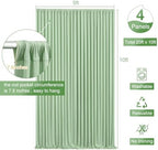 20ft x 10ft Wrinkle Free Sage Green Wedding Backdrop Curtains for Party Bridal Shower Reception Decorations Sage Green Fabric Curtain Backdrops Drapes for Photography Baby Shower Birthday Background - Image 5