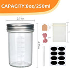 Accguan 8oz Mason Jars,24 Pack Regular Mouth Glass Jars with Separable Lids - Image 2