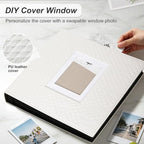 RECUTMS Photo Album 600 Pockets 4x6 Pictures Leather Wedding Albums White - Image 3