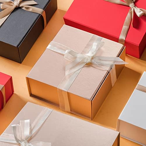 Rose Gold Magnetic Gift Box for Anniversary Presents, 13.85"x8.35"x4.45" - Image 5
