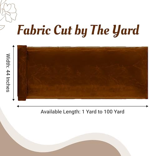 65 Yard Organza Fabric 44" Wide for Wedding Event Décor - Bronze - Image 2