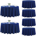 Fokitut 6 Pack Round Tablecloth, 108 Inch, Stain Resistant and Wrinkle Polyester Table Cloth, Fabric Table Cover for Kitchen Dining, Wedding, Party, Holiday Dinner-Royal Blue by Fokitut