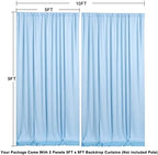 10ft×9ft Wrinkle Free Baby Blue Backdrop Curtains for Parties, Thick Fabric Photo Backdrop Drapes for Wedding Birthday Baby Shower Gender Reveal Photography Home Decor - Image 2