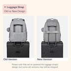BabbleRoo Diaper Bag Backpack - Travel Large Baby Diaper Bag with Changing pad, Waterproof Baby Bags for Mom & Dad, Unisex Bags with Pacifier Case, Luggage Strap & Stroller Clips– Light Gray - Image 2