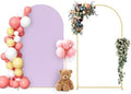 Neatsure Arch Backdrop Stand and Cover Set, 7.2FT Metal Photo Balloon Arch Backdrop Stand for Wedding Birthday Party Baby Shower Ceremony Graduation Decoration, Lilac by Neatsure