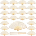 Qunclay 60 Pcs Paper Fans for Weddings Handheld Folding Fan,White by Qunclay