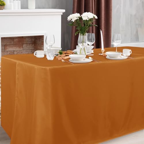 Obstal 2 Pack Table Clothes for 6 FT Rectangle Tables, Bronze - Image 2
