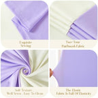 Cream and Purple Arch Backdrop Cover 7.2FT 6FT Wedding Arch Covers Set of 2 Arches Covers Stretchy Backdrop Spandex Fitted Double-Color Fabric Backdrops for Party Baby Shower Birthday Decoration - Image 6