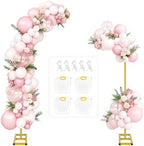 RELBRO Half Arch Balloon Backdrop Stand with Base, 7.2 x 5.9 Feet, Gold by RELBRO