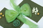 Pack of 125 Organza Chair Sashes for Wedding & Event Décor – Apple Green - Image 5