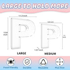 13.8" Extra Large Acrylic Letter Charcuterie Board Box, Reusable Fillable Letter Cake Candy Dish Display Serving Tray for Birthday Anniversary Party Decoration (P) - Image 2
