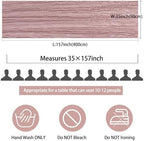 35x157 Inch Dusty Pink Cheesecloth Table Runner Boho Wedding Party Decor - Image 2