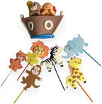Noah's Ark Cake Toppers Set: Flat figurines cupcake topperes and Centerpiece for Party Decorations - Birthday Party Baby Shower - Animal theme party - Image 4