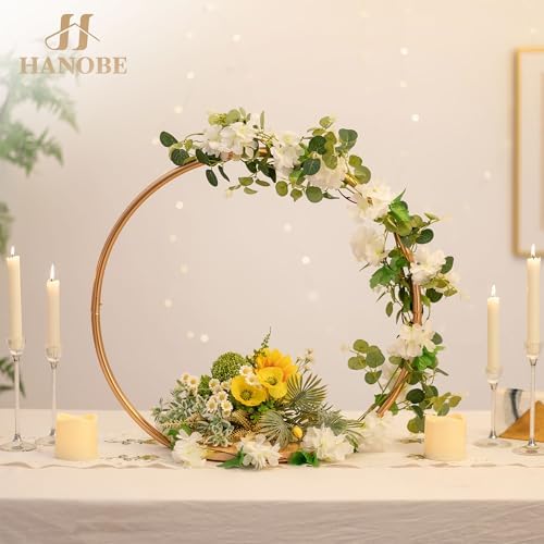 Hanobe Gold Cake Stand for Wedding, 11.7" Round Display Stands - Image 4