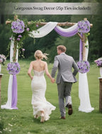 BLOSMON Flower Balls for Wedding Centerpieces: 10 Pcs, 9.5 Inch, Lilac - Image 4