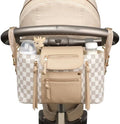 miss fong Checkered Stroller Caddy with Insulated Cup Holder Universal Stroller Organizer Bag Baby Storage Bag with Adjustable Strap, Fits for Baby Carriage like Uppababy, Baby Jogger, Umbrella by missfong