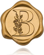 SWANGSA 200 Pack Letter B Wax Seal Stickers, Antique Gold Botanical Leaves Initial Alphabet Self-Adhesive Wax Stickers for Wedding Party Invitation Envelope - Image 2