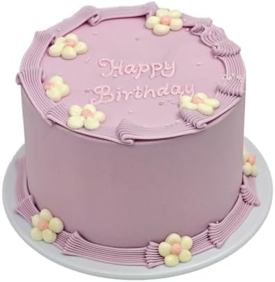 NICE PURCHASE Realistic Fake Birthday Cake Fake Food Bakery Shop Display Model Party Decoration Pro Cake Faux Replica Cake (6 inch wide & style D) by Nice+purchase