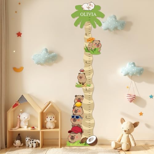 Custom Wood Kids Wall Height Chart, Personalized Name Gift Idea - Image 2
