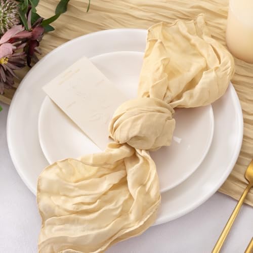Cheesecloth Napkins Champagne Cloth Napkins Table Napkin,Set of 100 - Image 4