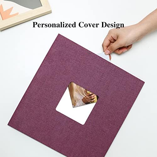 Vienrose Self Adhesive Photo Album with Window 11x10.6 60 Pages Purple - Image 2
