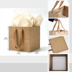 Aosric 12 Pack 12"x12"x12" Brown Square Gift Bags with Tissue Paper - Image 5