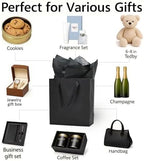 Papertide 36 Pack Black Mini Gift Bags 10×4.5×11 inch with Tissue Paper - Image 4
