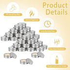 100 Pcs 1 Oz Mini Lavender Scented Soy Candle Bulk, Tin Candles Gift - Image 2