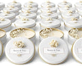 Personalized Scented Soy Wax Candle Favors with Dried Flowers, White Tin Guest Gifts for Weddings, Bridal & Baby Showers, Bulk Sets (10–200 Count) by Unknown