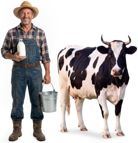 Funrous 5 ft Realistic Cow Cardboard Stand-up Party Decor, 1 Pcs by Funrous