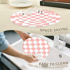 J JOYSAY Chess Checkerboard Flesh Color White Print Acrylic Cupcake Stand 3 Tier Dessert Table Display Set Clear Cake Stands for Baby Shower Wedding Party Decorations Easy Assembly Macaron Tower - Image 4