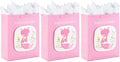 Hallmark 15" Extra Large Gift Bag with Tissue Paper (Sweet Little Princess Fox) for Baby Showers, Kids Birthdays, and More (Pack of 3) by Hallmark