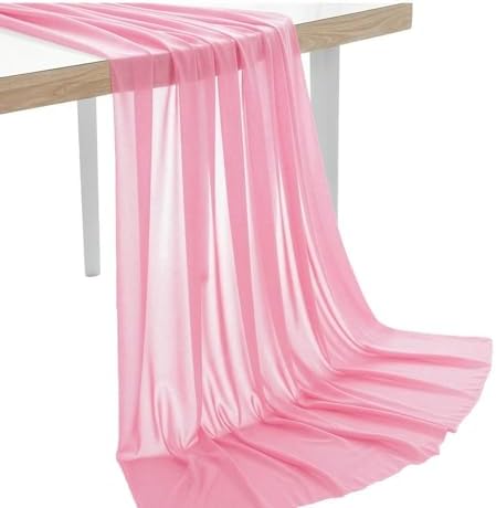 Pack of 40 Yard Chiffon Drapery Fabric, 60" Wide, Multiuse - Coral by MDS
