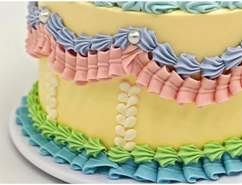 NICE PURCHASE Realistic Fake Birthday Cake Fake Food Bakery Shop Display Model Party Decoration Pro Cake Faux Replica Cake (6 inch wide & style F) - Image 2